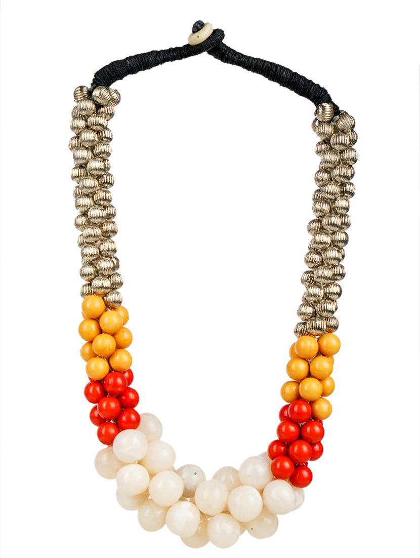 ethnic tribal handmade resin beaded fashion necklace - 21982830 -  Standard Image - 1