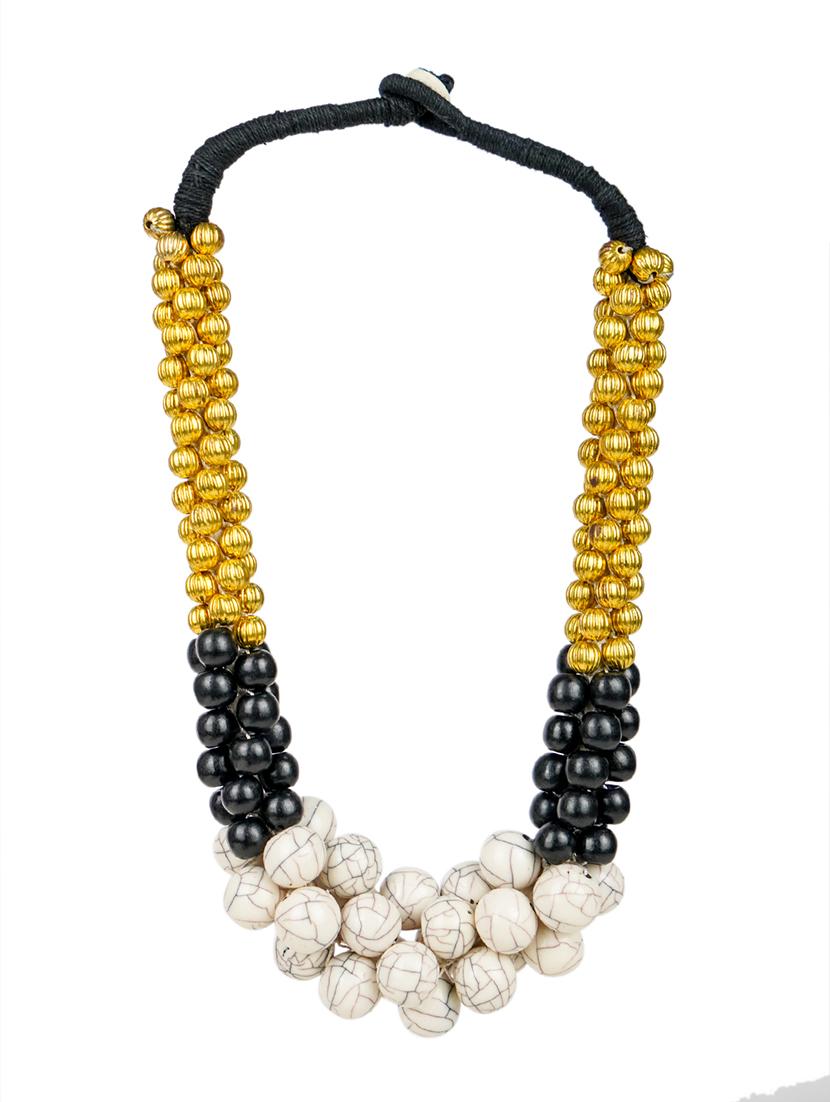 ethnic tribal handmade resin beaded fashion necklace - 21982832 - Standard Image - 1