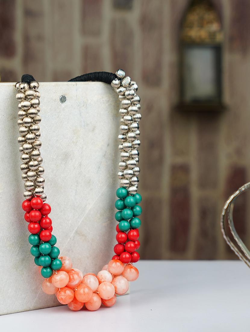 ethnic tribal handmade resin beaded fashion necklace - 21982834 - Zoom Image - 0