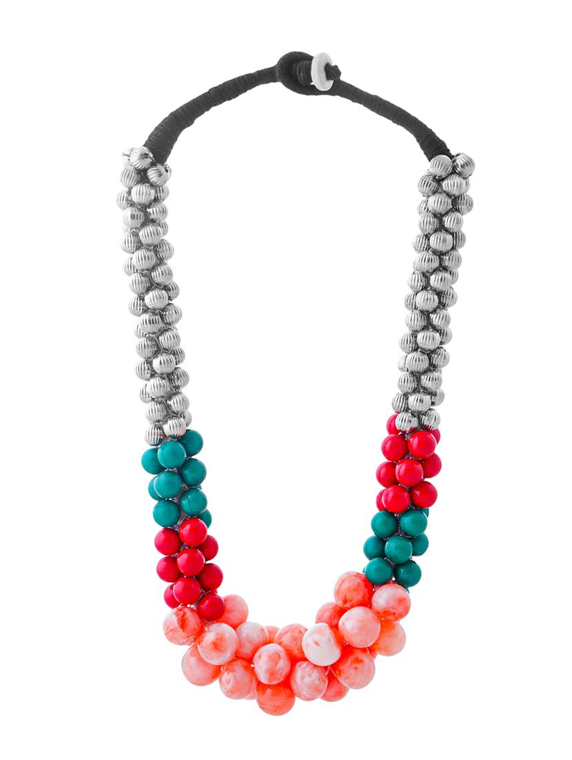 ethnic tribal handmade resin beaded fashion necklace - 21982834 -  Standard Image - 1