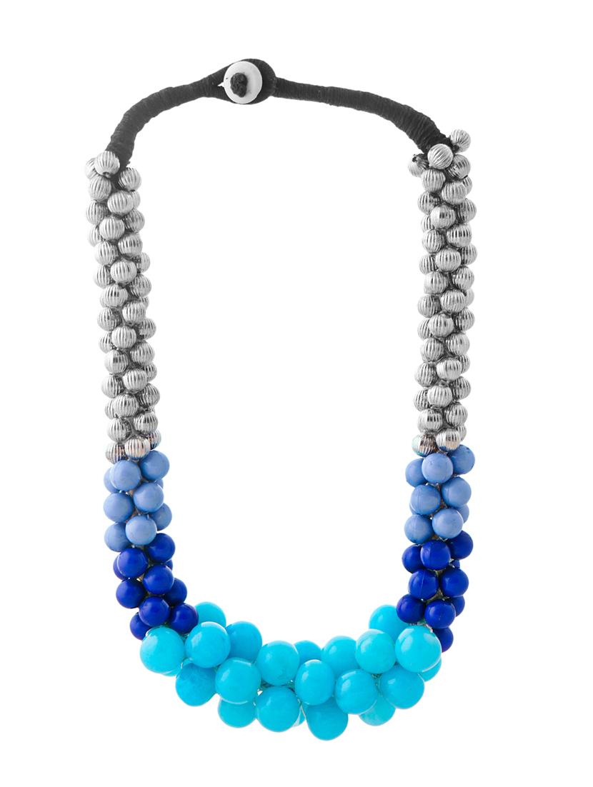 ethnic tribal handmade resin beaded fashion necklace - 21982835 - Standard Image - 1