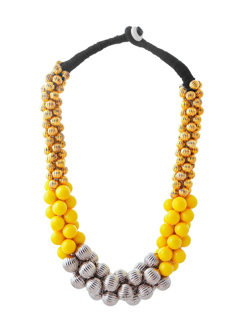 ethnic tribal handmade resin beaded fashion necklace - 21982836 - Standard Image - 1