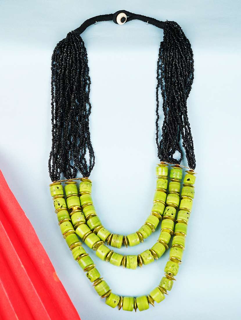 ethnic vintage naga beaded tribal fashion long necklace