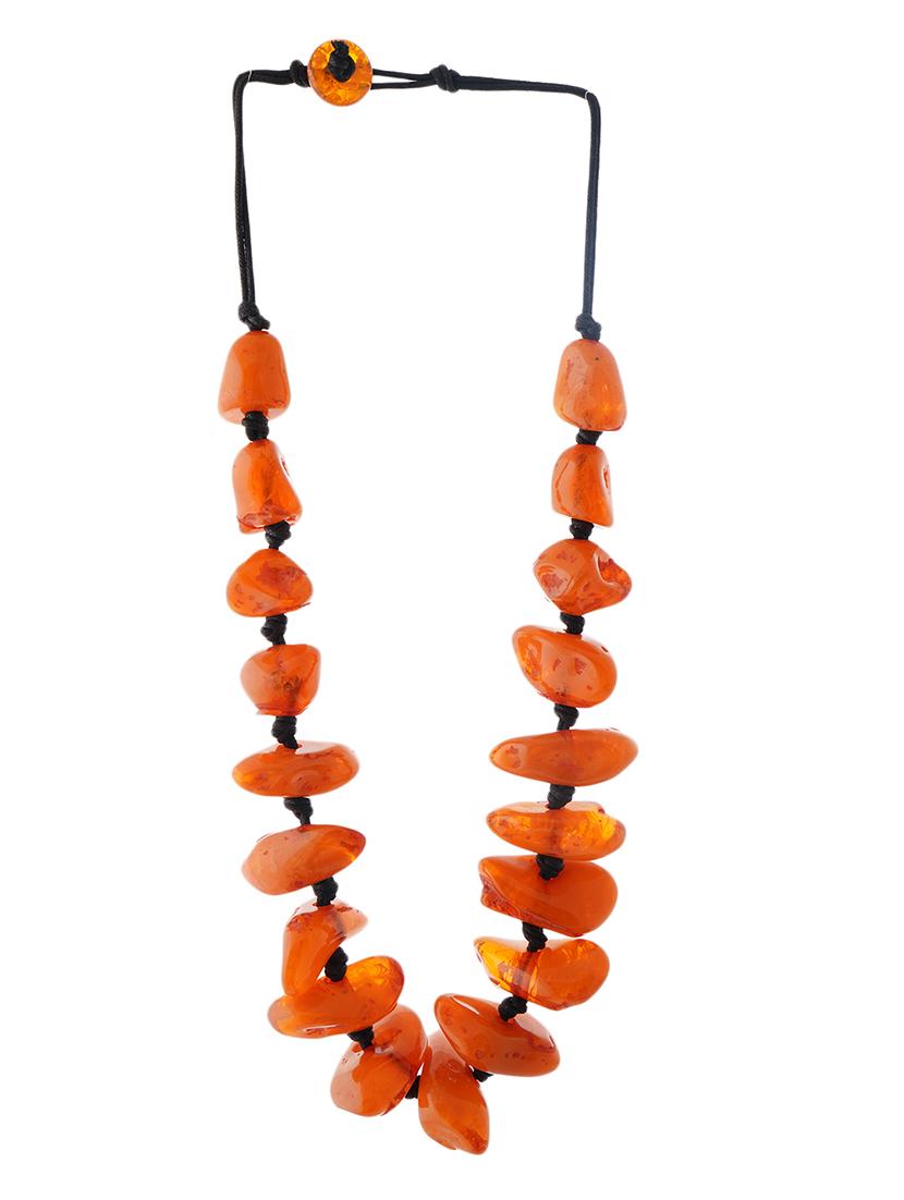 ethnic tribal handmade resin beaded fashion necklace - 21982841 - Standard Image - 1