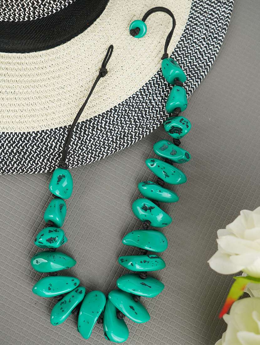 ethnic tribal handmade resin beaded fashion necklace - 21982842 - Zoom Image - 0