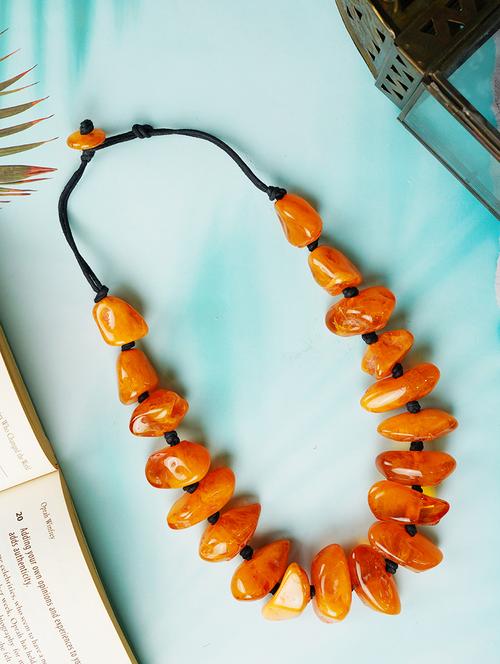 ethnic tribal handmade resin beaded fashion necklace - 21982843 - Standard Image - 0