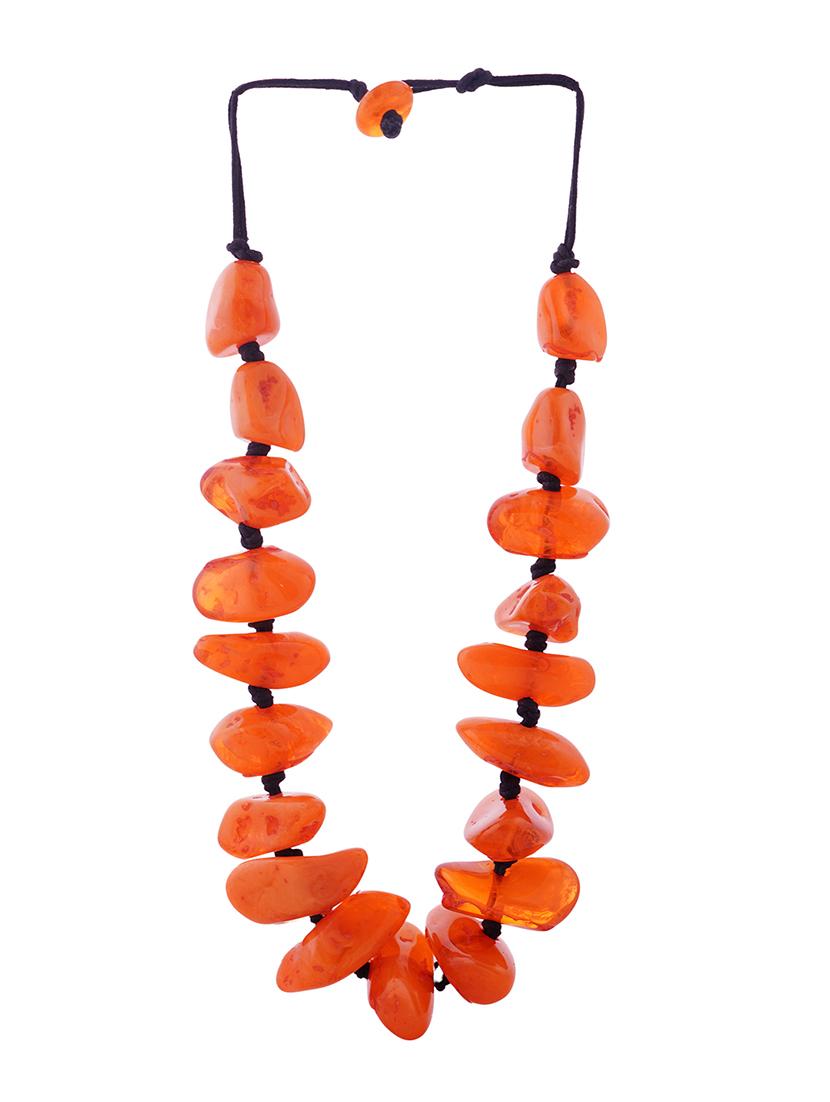 ethnic tribal handmade resin beaded fashion necklace - 21982843 - Standard Image - 1