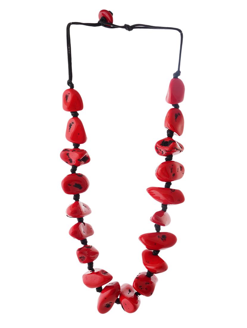ethnic tribal handmade resin beaded fashion necklace - 21982844 - Standard Image - 1