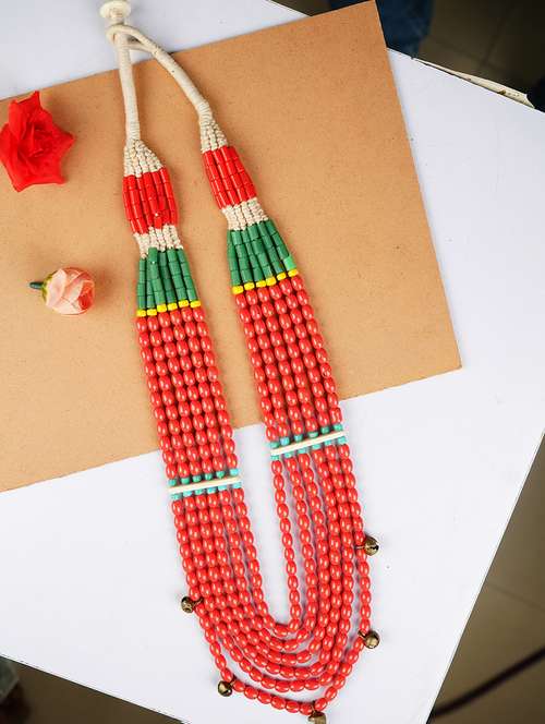 ethnic naga tribal handmade resin beaded fashion long necklace - 21982850 -  Standard Image - 0