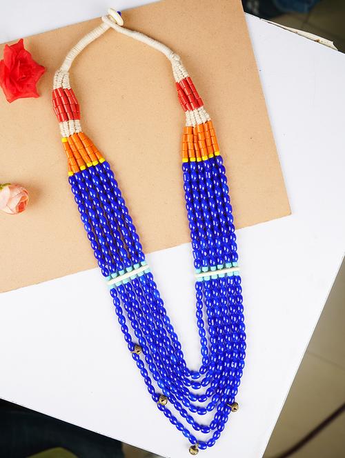 ethnic naga tribal handmade resin beaded fashion long necklace - 21982852 - Standard Image - 0