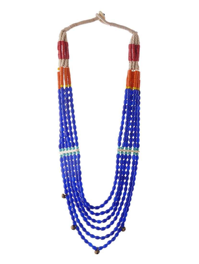 ethnic naga tribal handmade resin beaded fashion long necklace - 21982852 - Standard Image - 1