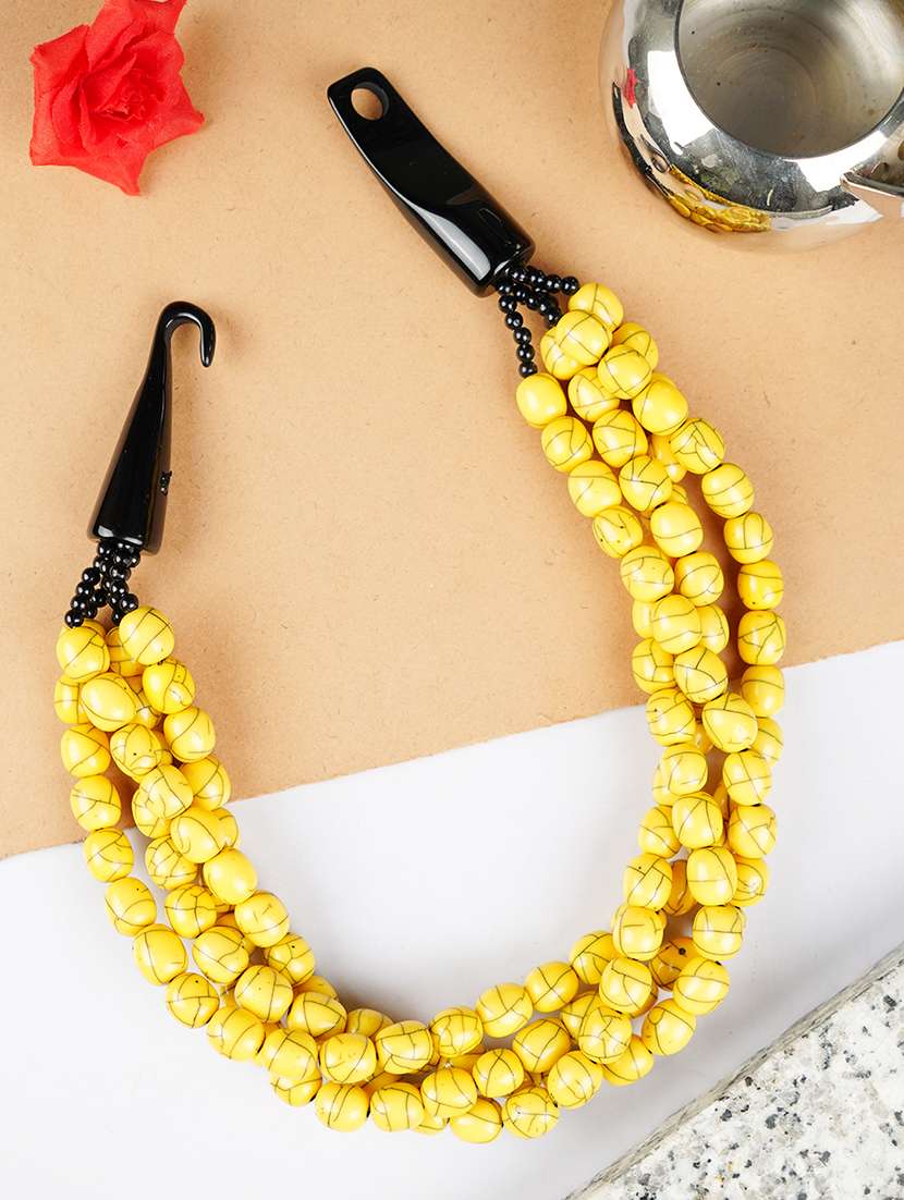 ethnic tribal  handmade resin beaded fashion necklace