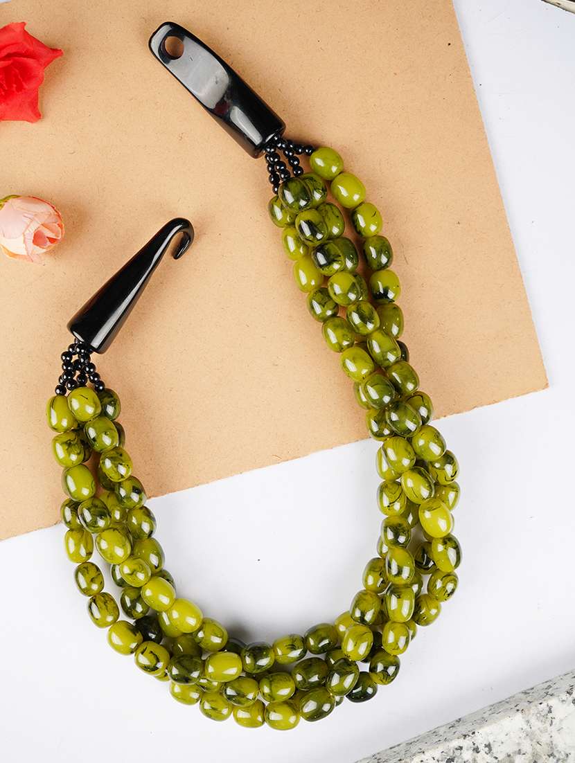 ethnic tribal  handmade resin beaded fashion necklace