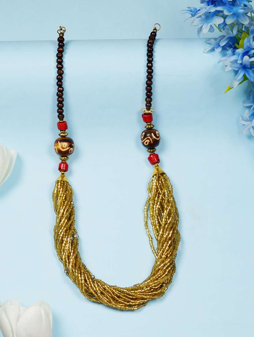 ethnic naga tribal handmade resin beaded fashion long necklace