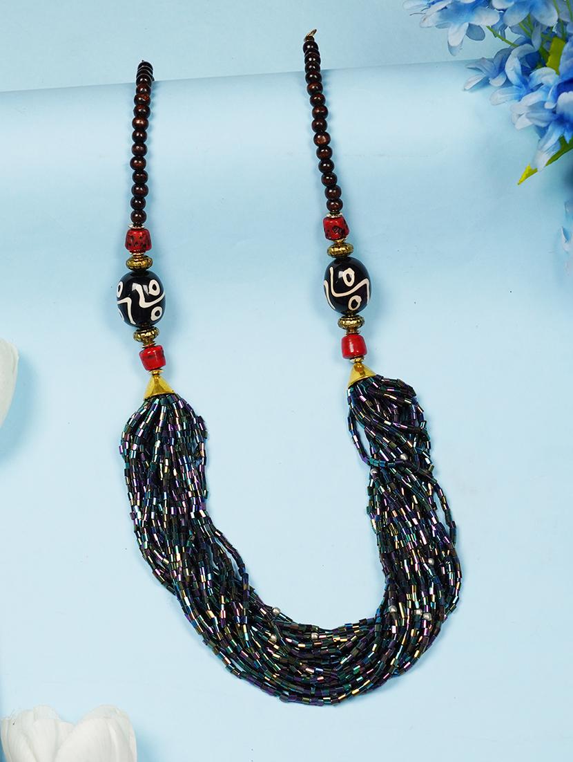 ethnic naga tribal handmade resin beaded fashion long necklace - 21982861 -  Zoom Image - 0
