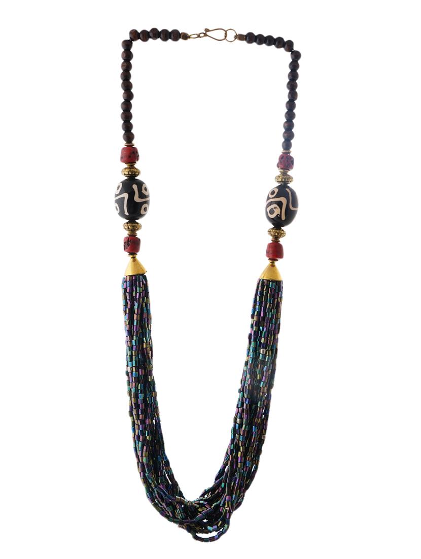 ethnic naga tribal handmade resin beaded fashion long necklace - 21982861 -  Standard Image - 1