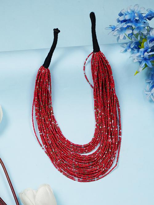 ethnic tribal handmade resin beaded fashion long necklace - 21982865 - Standard Image - 0