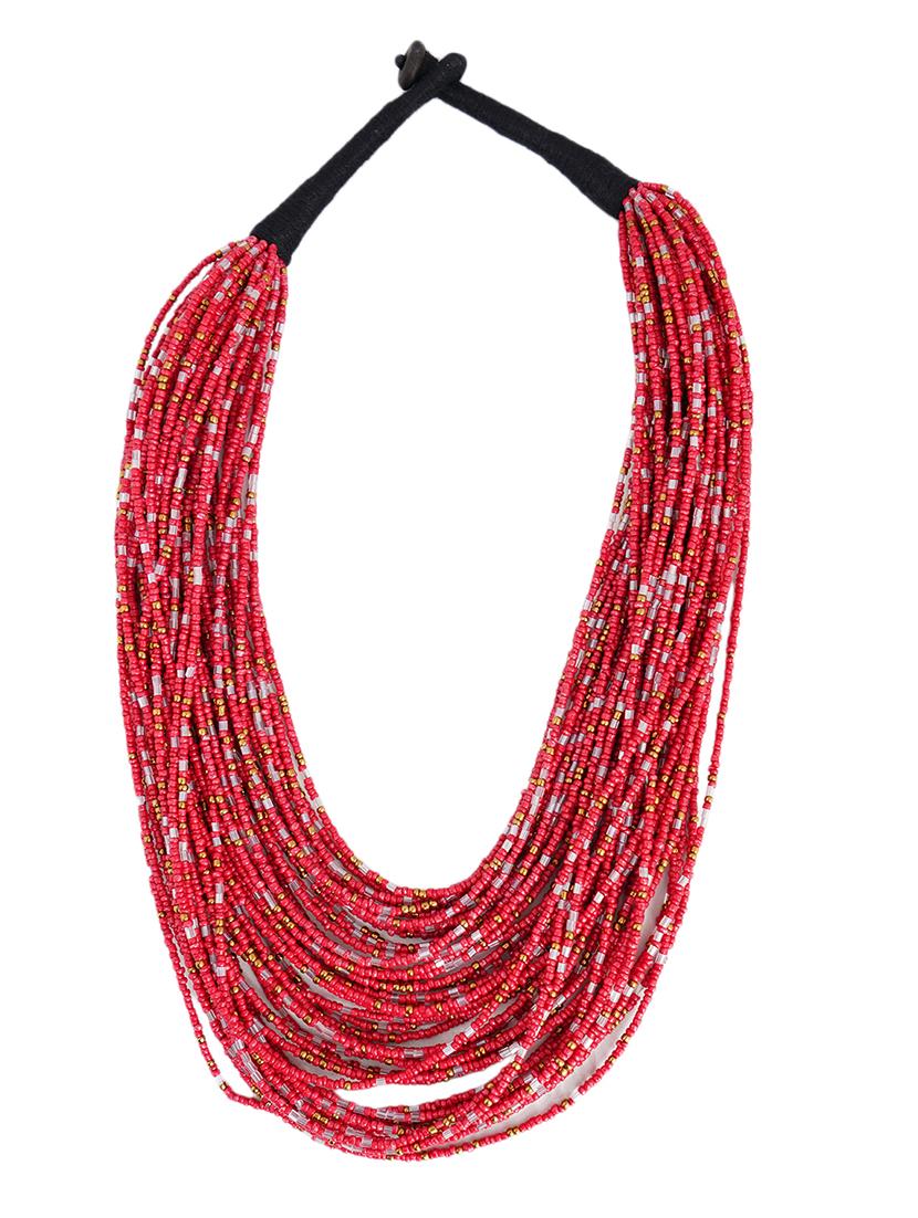 ethnic tribal handmade resin beaded fashion long necklace - 21982865 - Standard Image - 1