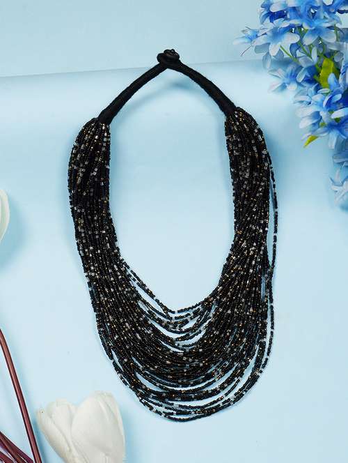 ethnic tribal handmade resin beaded fashion long necklace - 21982867 -  Standard Image - 0