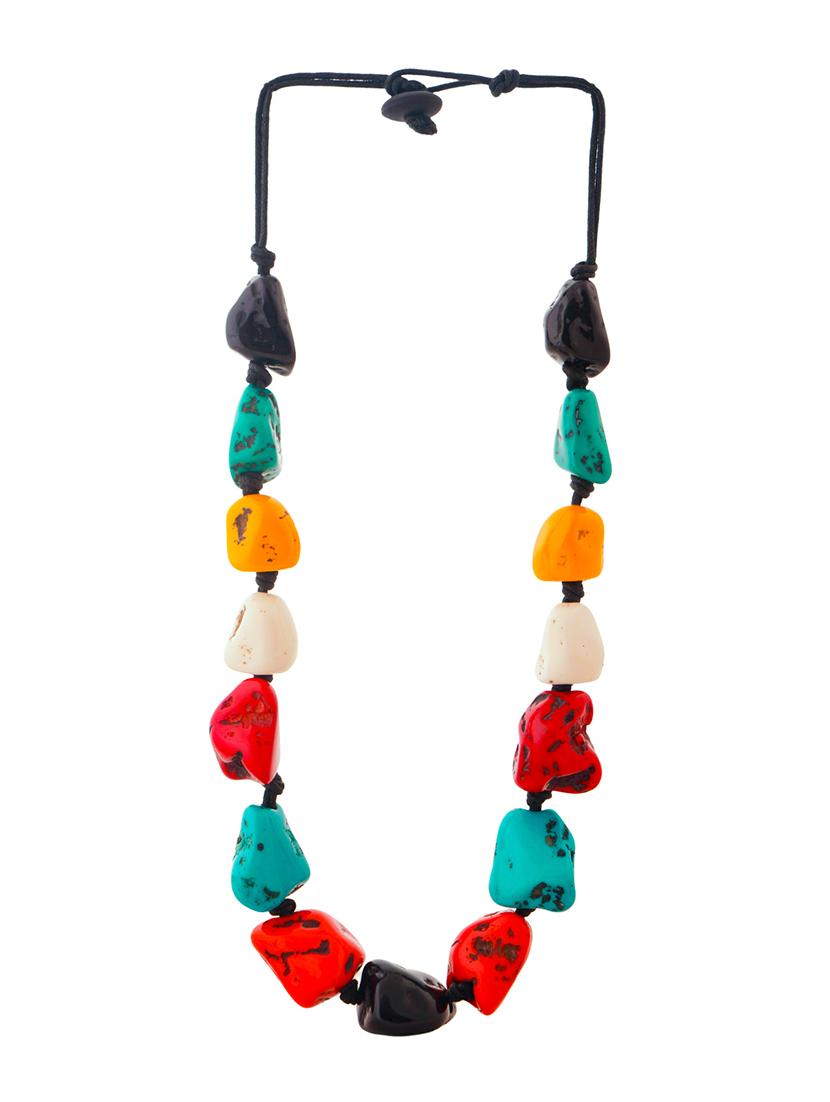 ethnic tribal handmade resin beaded fashion necklace - 21982872 -  Standard Image - 1