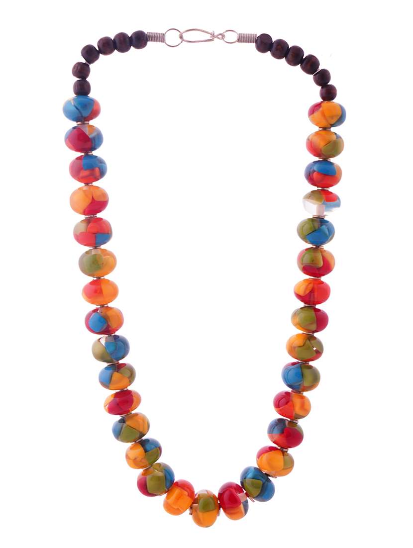 women handmade resin beaded necklace - 21982883 -  Standard Image - 1