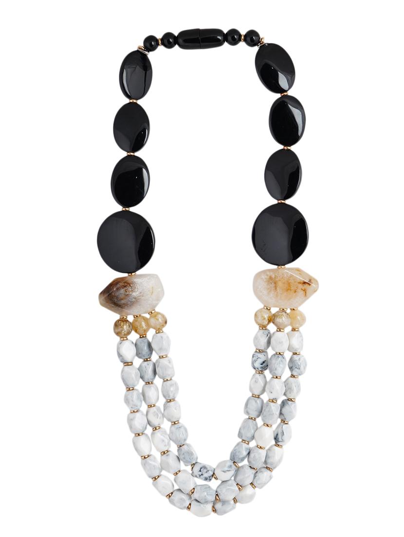 women resin beaded fashion necklace - 21982890 -  Standard Image - 1