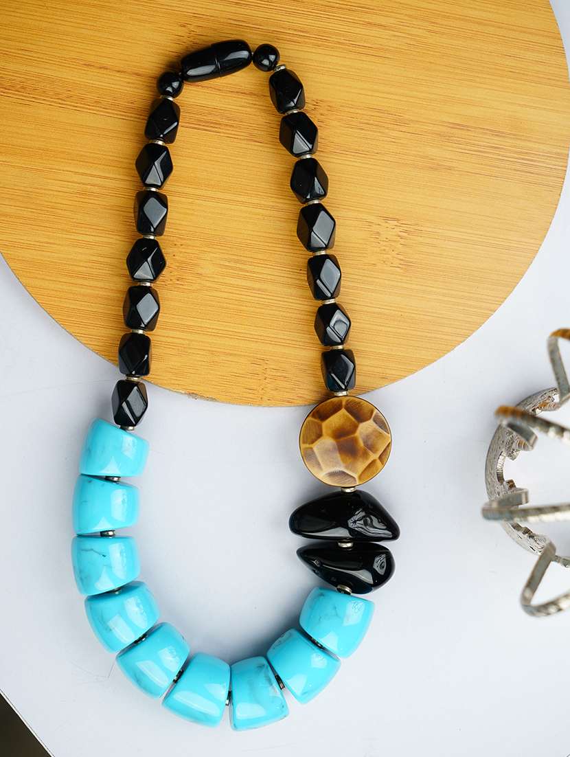 ethnic tribal handmade resin beaded fashion necklace