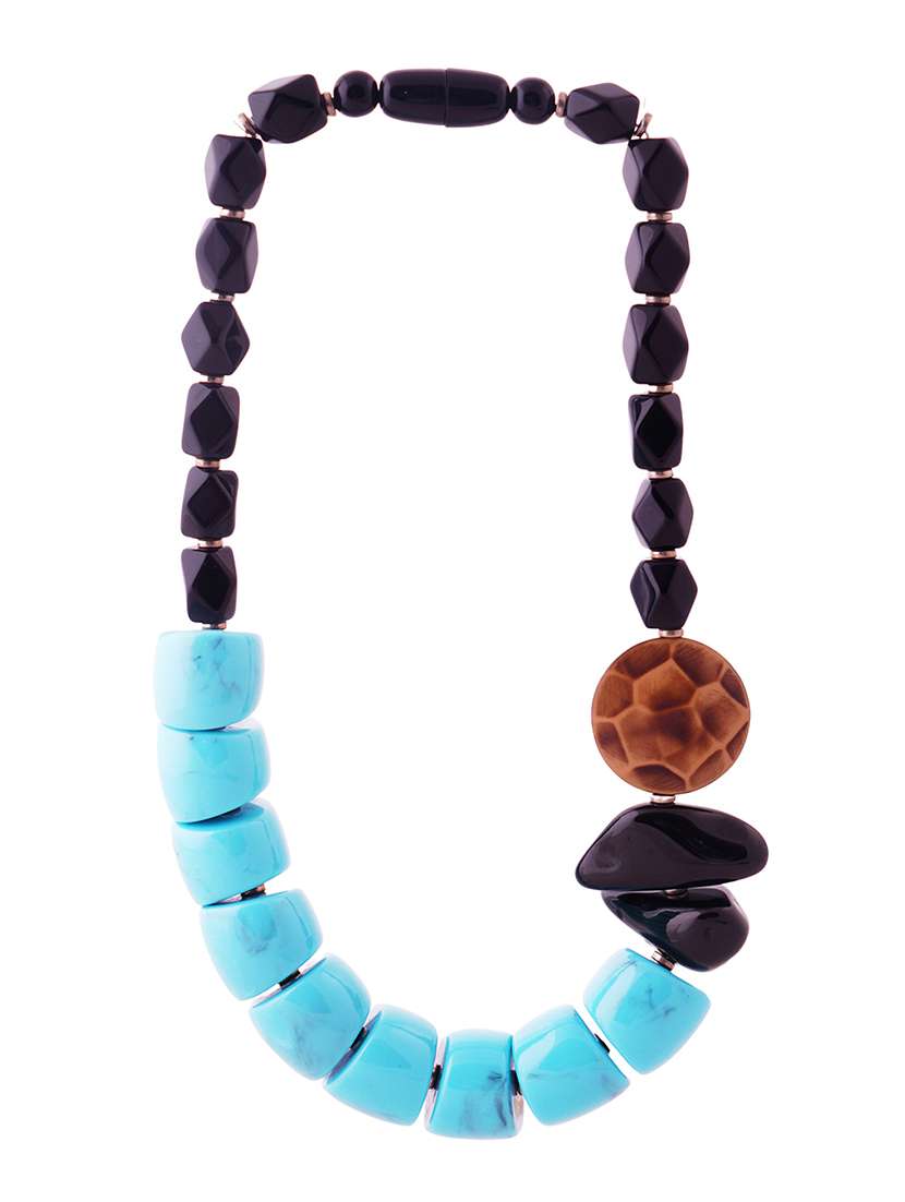 ethnic tribal handmade resin beaded fashion necklace - 21982897 - Standard Image - 1
