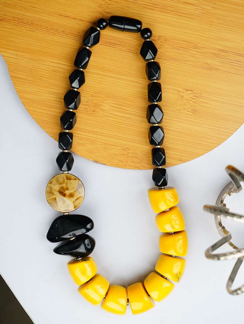 ethnic tribal handmade resin beaded fashion necklace