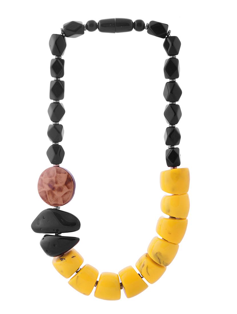 ethnic tribal handmade resin beaded fashion necklace - 21982910 - Standard Image - 1