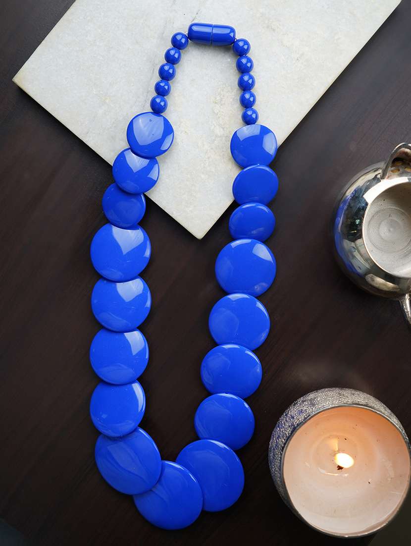 ethnic tribal handmade resin beaded fashion necklace