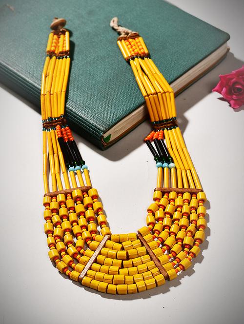 ethnic naga tribal handmade resin beaded fashion necklace - 21982920 - Standard Image - 0