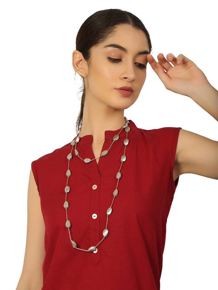 ethnic tribal handmade resin beaded fashion long necklace - 21982923 - Standard Image - 1