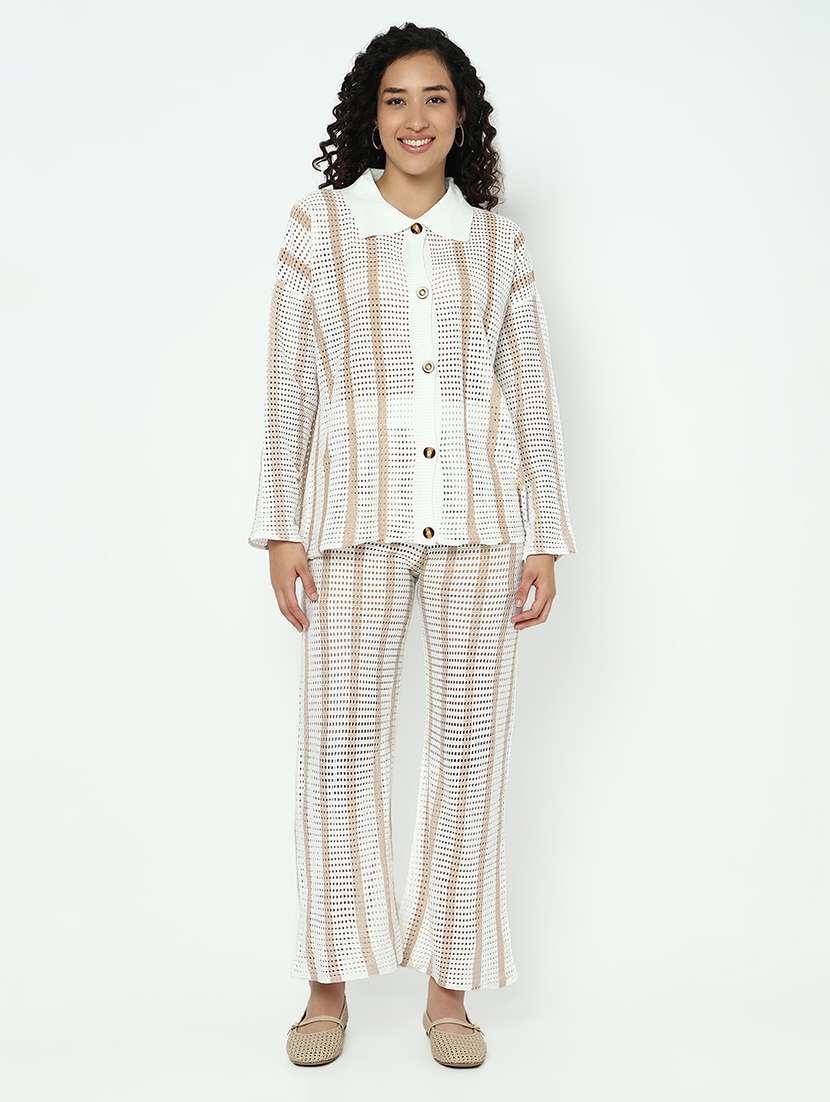 women self designed shirt and trouser co-ord set - 21982974 -  Standard Image - 1