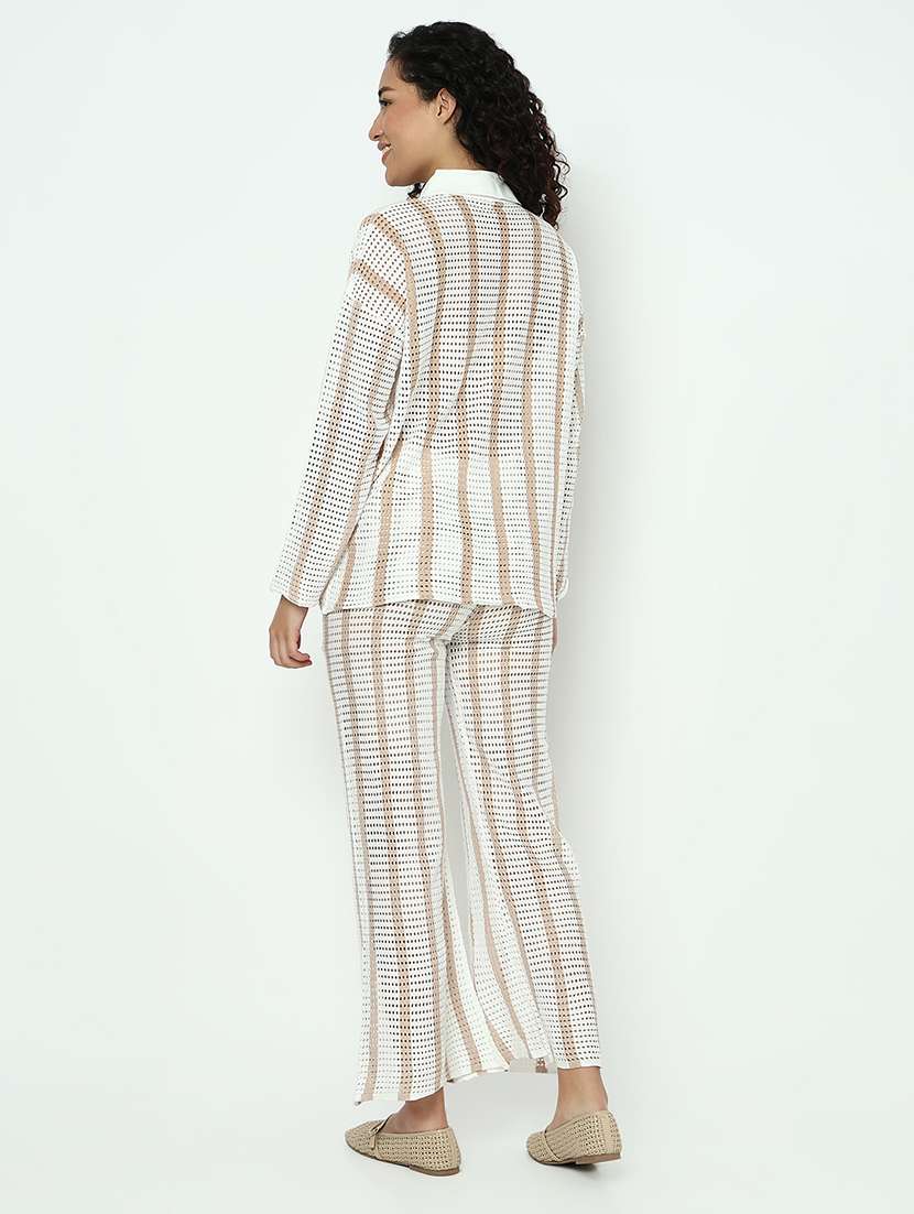 women self designed shirt and trouser co-ord set - 21982974 - Standard Image - 4
