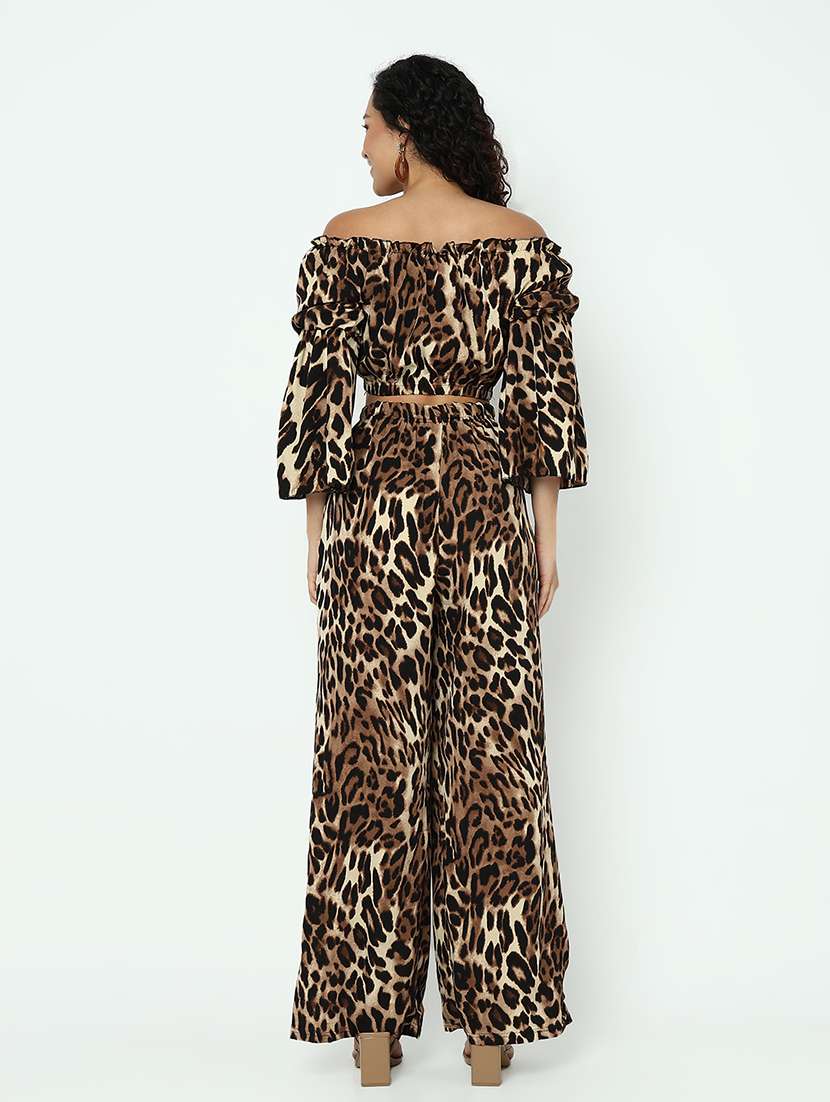 women animal print top and trouser co-ord set - 21982976 -  Standard Image - 4