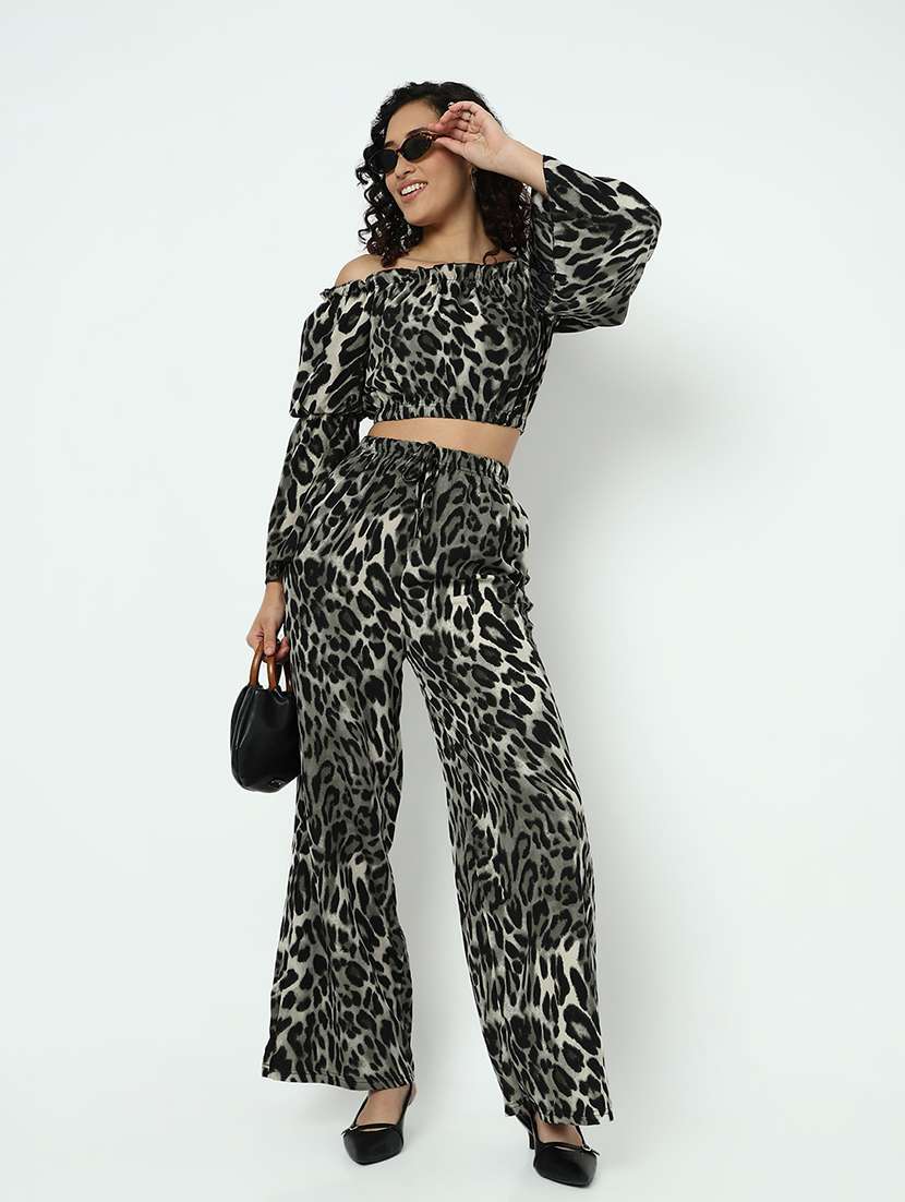 women animal print top and trouser co-ord set - 21982977 -  Standard Image - 4