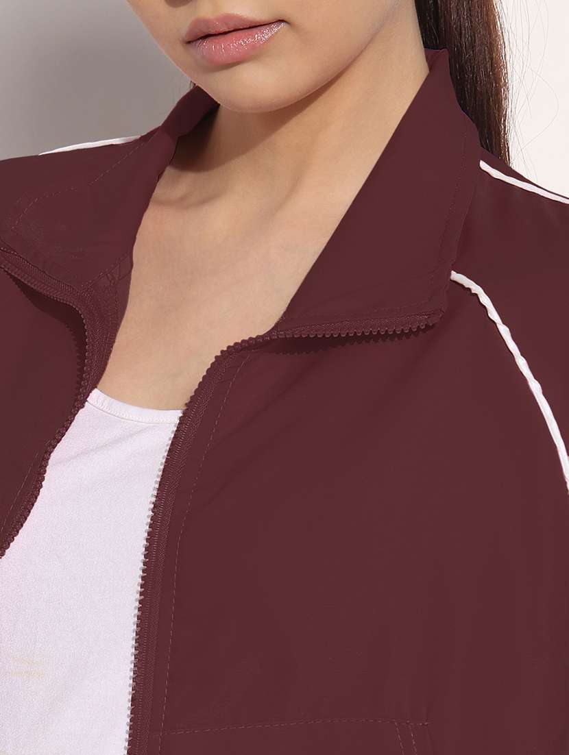 women maroon solid long sleeve jacket - 21983004 -  Standard Image - 4