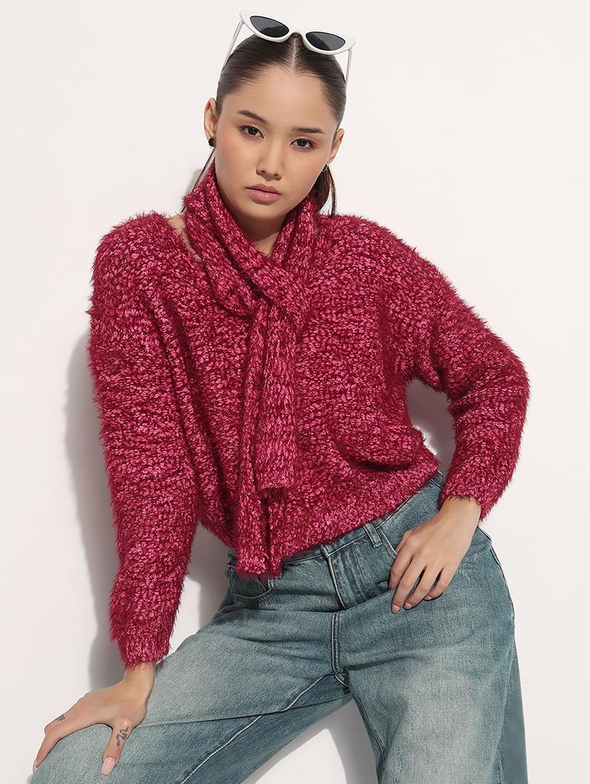 women self designed long sleeve pullover - 21983026 -  Zoom Image - 0