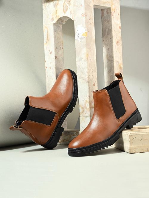 men tan high ankle boot - 21983058 - Standard Image - 0