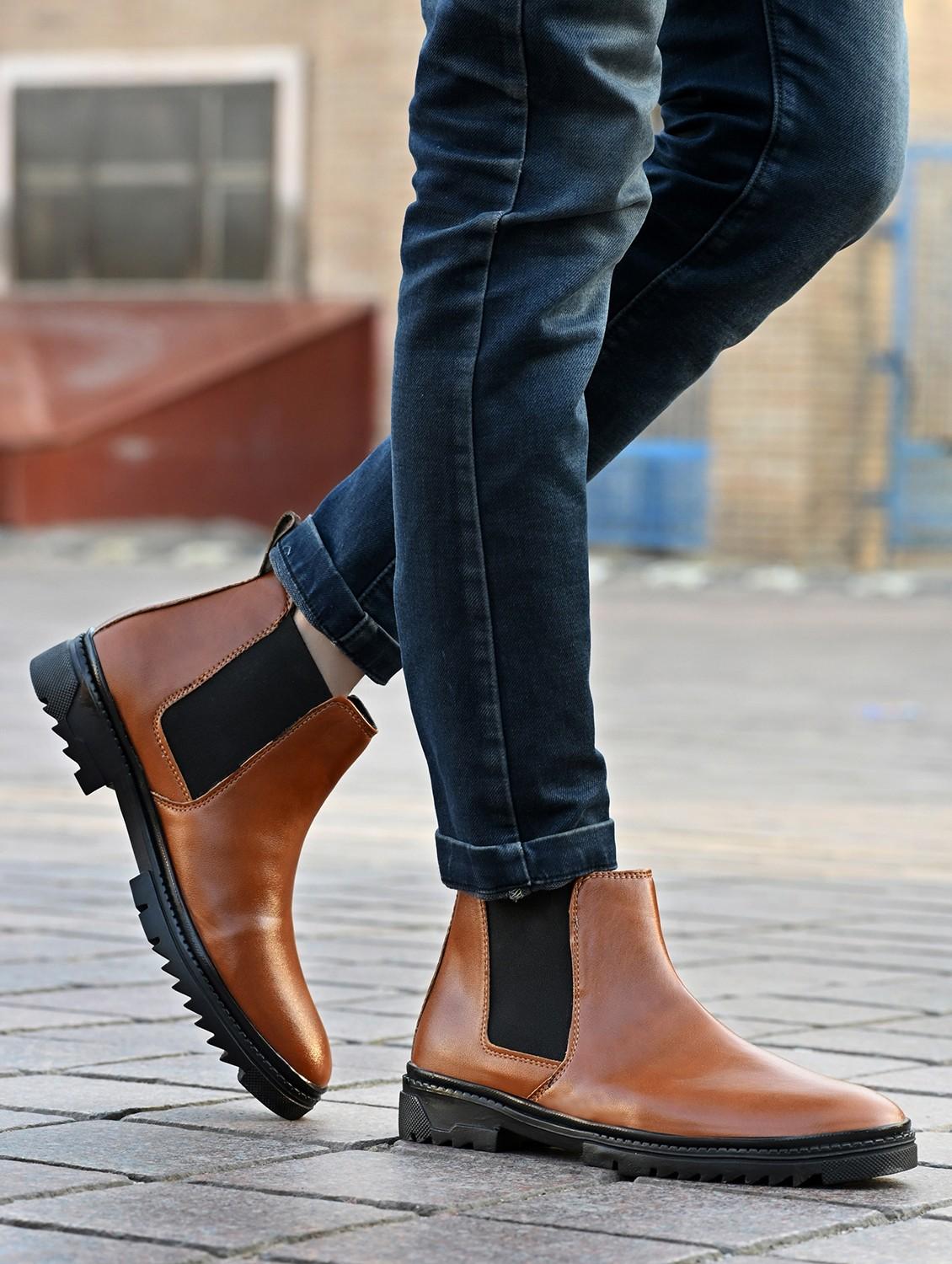 men tan high ankle boot - 21983058 -  Standard Image - 1