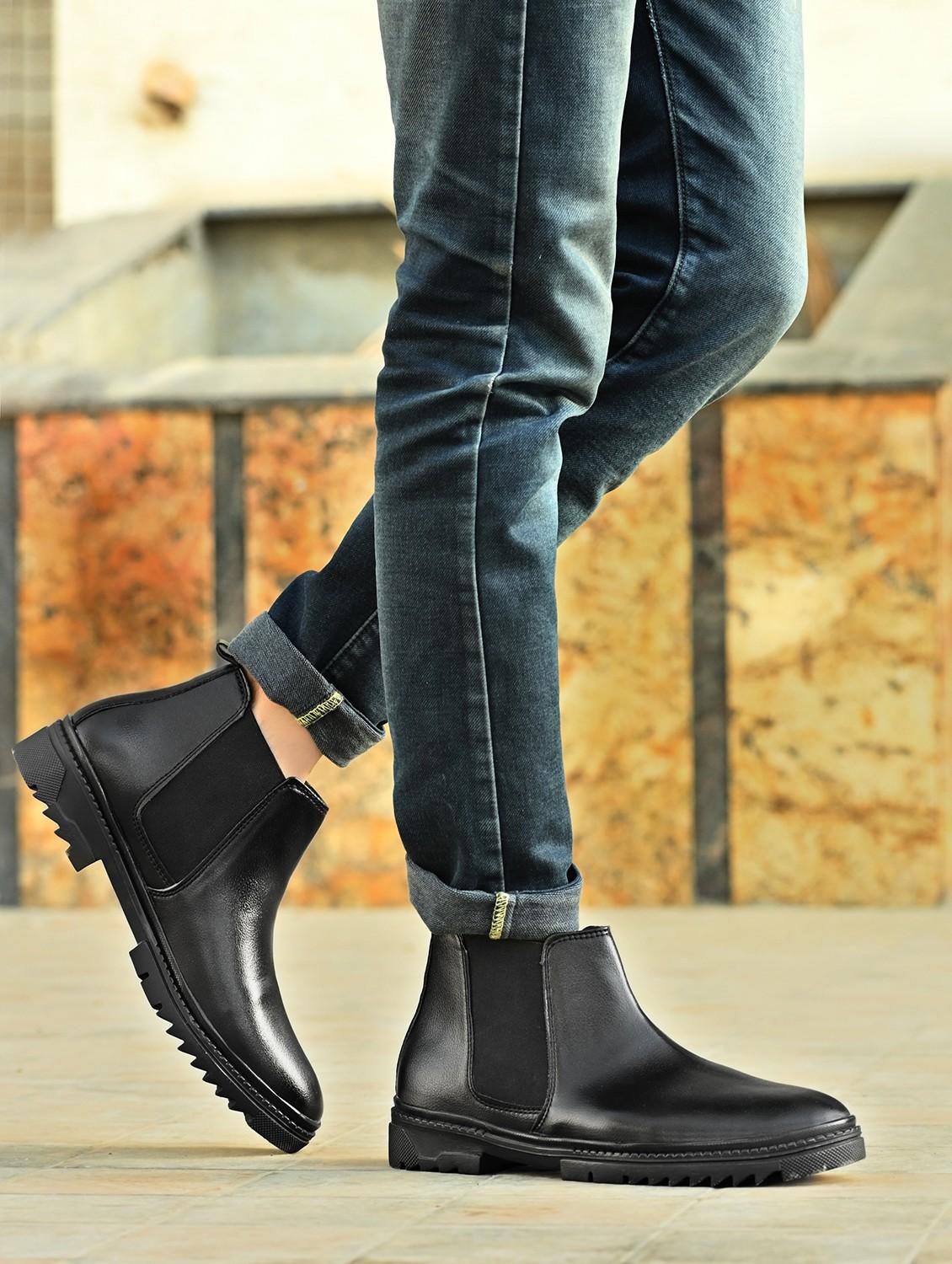 men black high ankle boot - 21983060 -  Standard Image - 1