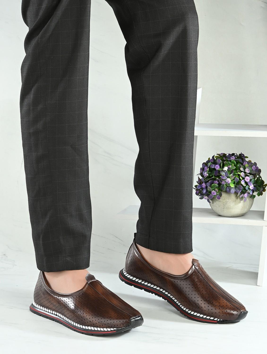 men brown slip on juti - 21983062 -  Standard Image - 1