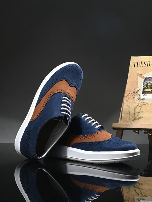 men blue lace up sneaker - 21983065 -  Standard Image - 0