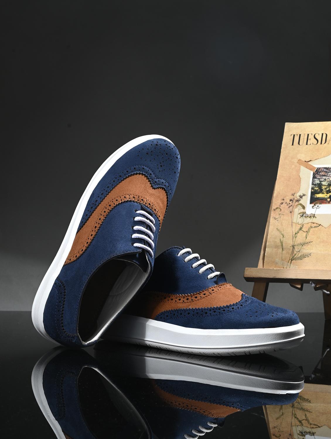 men blue lace up sneaker - 21983065 -  Zoom Image - 0