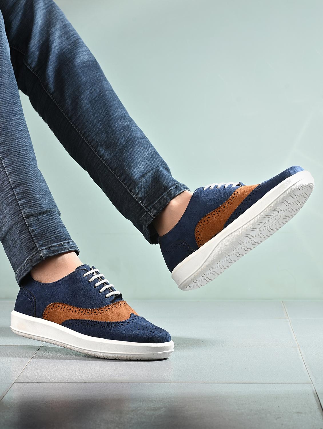 men blue lace up sneaker - 21983065 -  Standard Image - 1