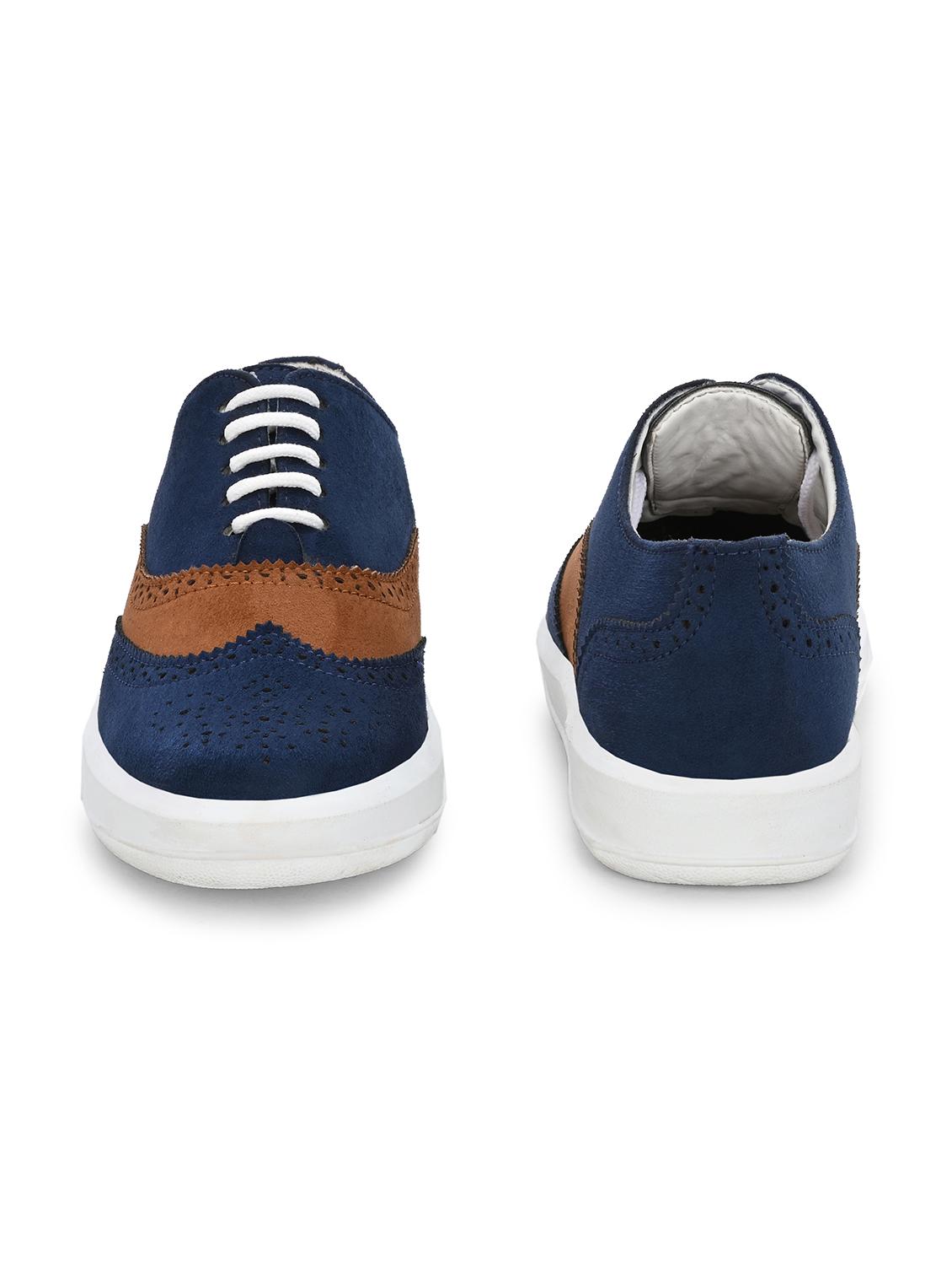 men blue lace up sneaker - 21983065 - Standard Image - 4