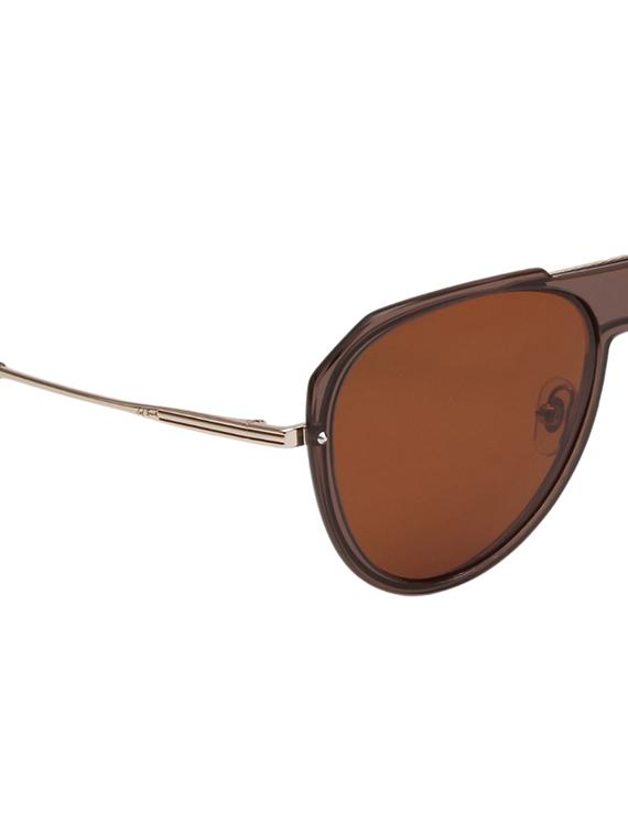 ted smith unisex brown aviator metal sunglasses with polarised lens - 21983072 - Standard Image - 4