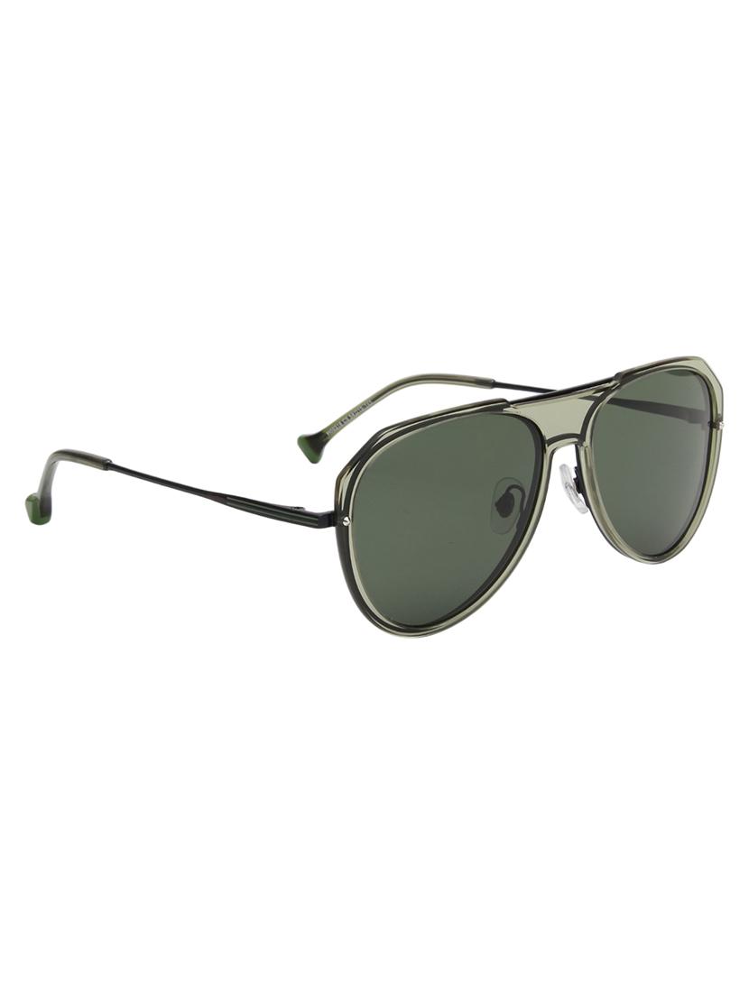 ted smith unisex green aviator metal sunglasses with polarised lens - 21983073 - Standard Image - 1