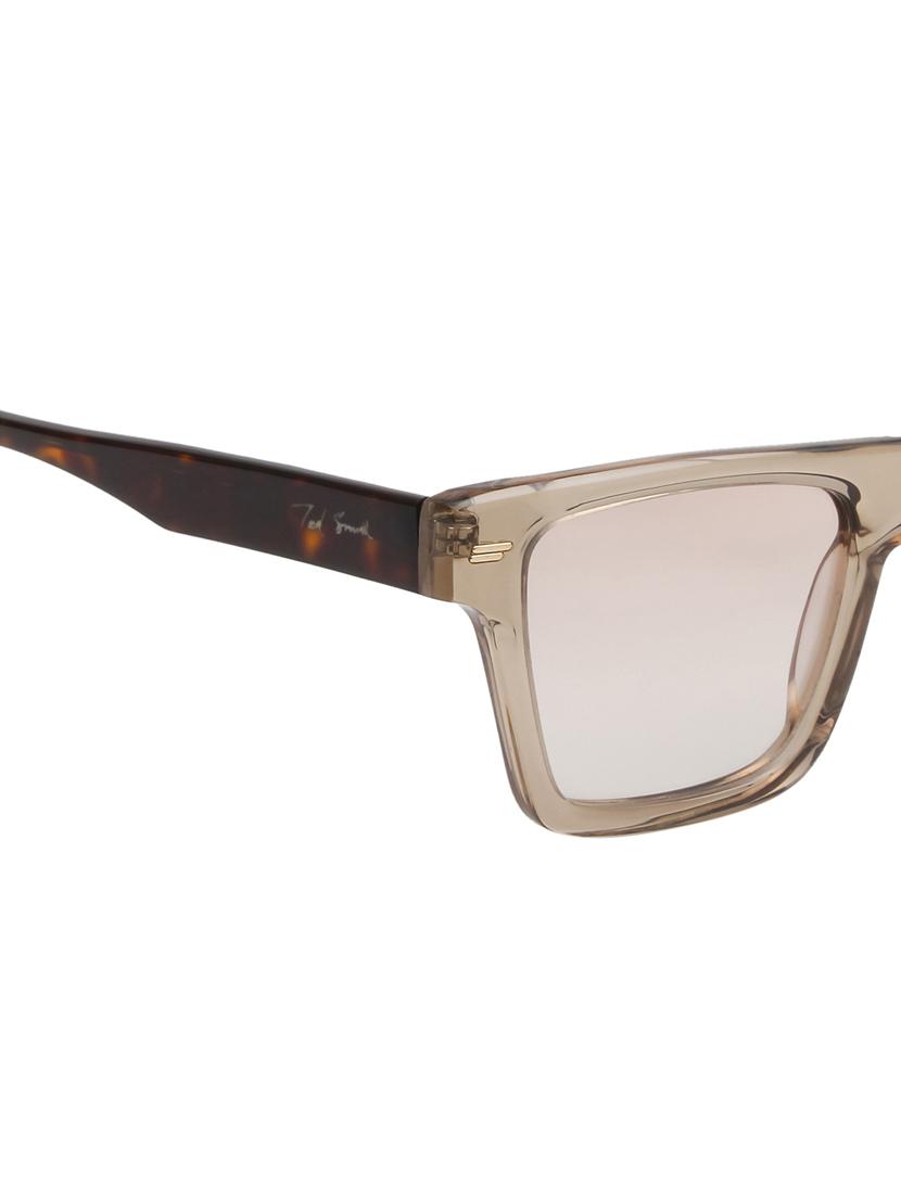 ted smith unisex light brown square luxury acetate sunglasses with polarised lens - 21983078 - Standard Image - 4